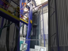 Aanpasbare kleur Energiebesparende Mesh Belt Powder Coating Conveyor Systems Powder Coating Line