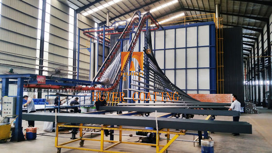Automatische poedercoating met een hoge coatingcapaciteit