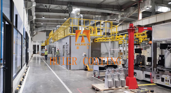 Infrarood verwarmingsservomotor Automatische spuitverflijn voor coatingdikte 0,1-0,3 mm Productie
