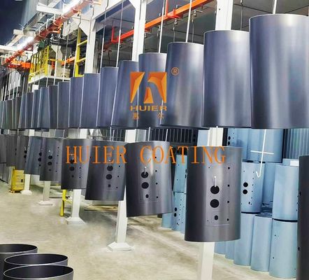 Productielijn voor de poedercoating van een waterverwarmer op maat